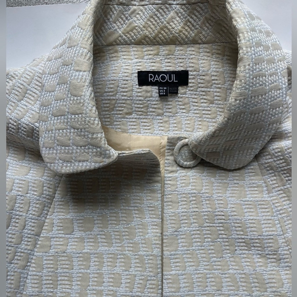 raoul Cream Women's Jacket one button cropped textured - Picture 6 of 10